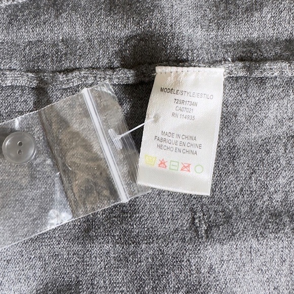 RDI Sweater Mens Medium Grey Collared Pullover Polo Soft Knit Long Sleeve Size L - Picture 8 of 9